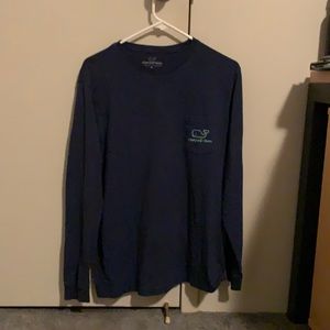 Long-Sleeve Vintage Whale Heather Pocket T-Shirt